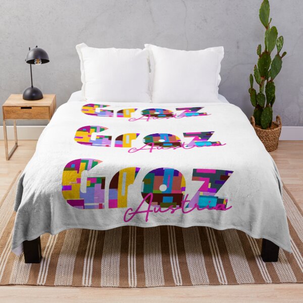Item preview, Graz, Austria, Vibrant Abstract City Typography Art designed and sold by Wanderful-roads.