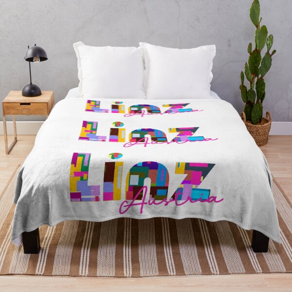 Item preview, Linz, Austria, Vibrant Abstract City Typography Art designed and sold by Wanderful-roads.