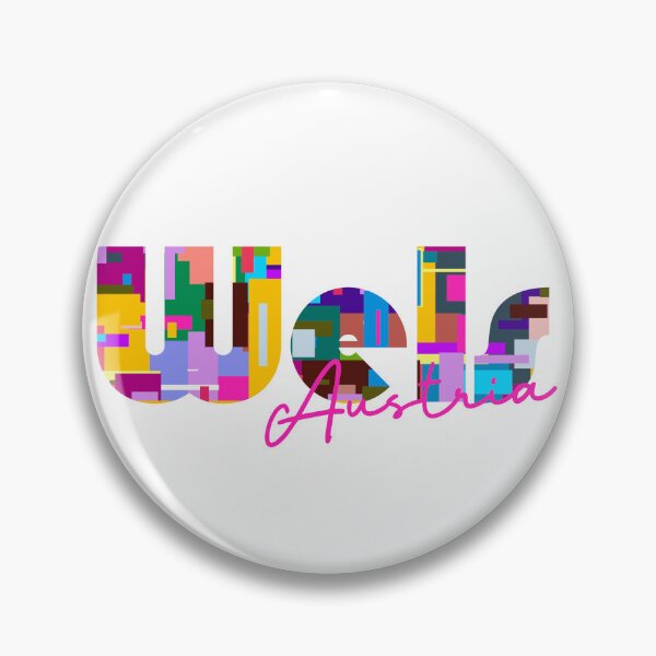 Item preview, Wels, Austria, Vibrant Abstract City Typography Art designed and sold by Wanderful-roads.