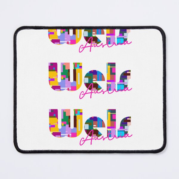 Item preview, Wels, Austria, Vibrant Abstract City Typography Art designed and sold by Wanderful-roads.