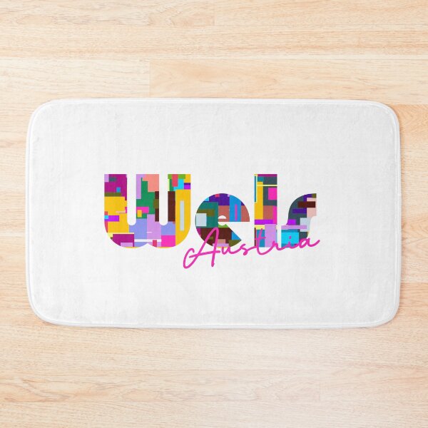 Item preview, Wels, Austria, Vibrant Abstract City Typography Art designed and sold by Wanderful-roads.