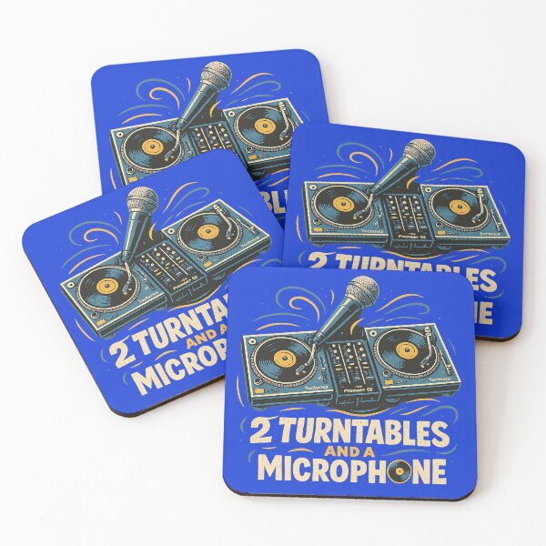 Item preview, 2 TURNTABLES AND A MICROPHONE - DJ, MC, RAP, QUOTE FOR HIP HOP AND MUSIC FANS designed and sold by An Artist To The Fullest.