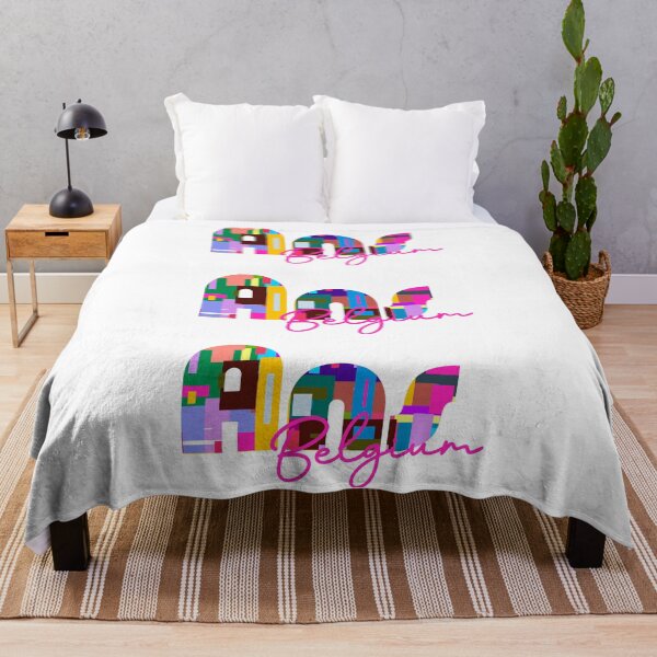 Item preview, Ans, Belgium, Vibrant Abstract City Typography Art designed and sold by Wanderful-roads.