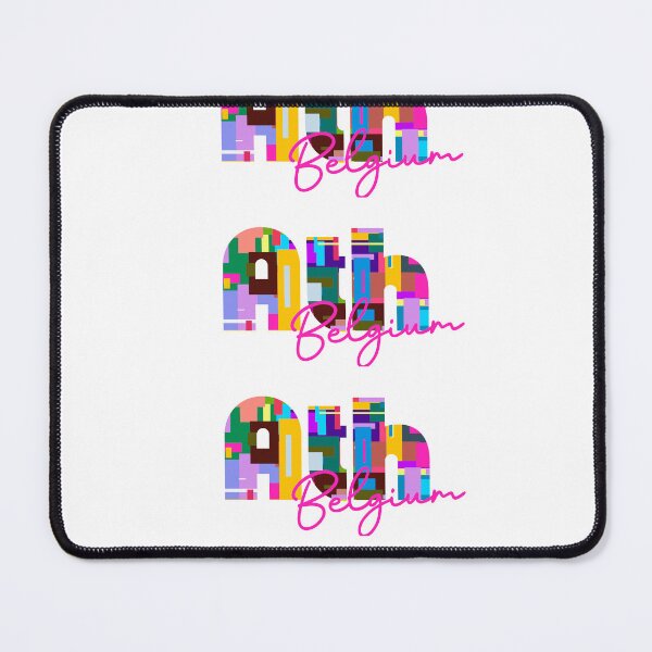 Item preview, Ath, Belgium, Vibrant Abstract City Typography Art designed and sold by Wanderful-roads.