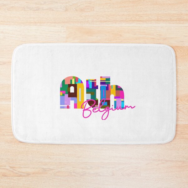 Item preview, Ath, Belgium, Vibrant Abstract City Typography Art designed and sold by Wanderful-roads.