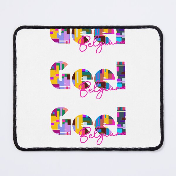 Item preview, Geel, Belgium, Vibrant Abstract City Typography Art designed and sold by Wanderful-roads.
