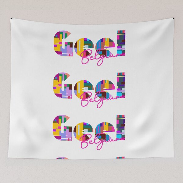 Item preview, Geel, Belgium, Vibrant Abstract City Typography Art designed and sold by Wanderful-roads.