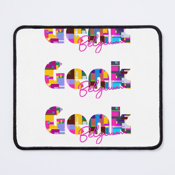 Item preview, Genk, Belgium, Vibrant Abstract City Typography Art designed and sold by Wanderful-roads.