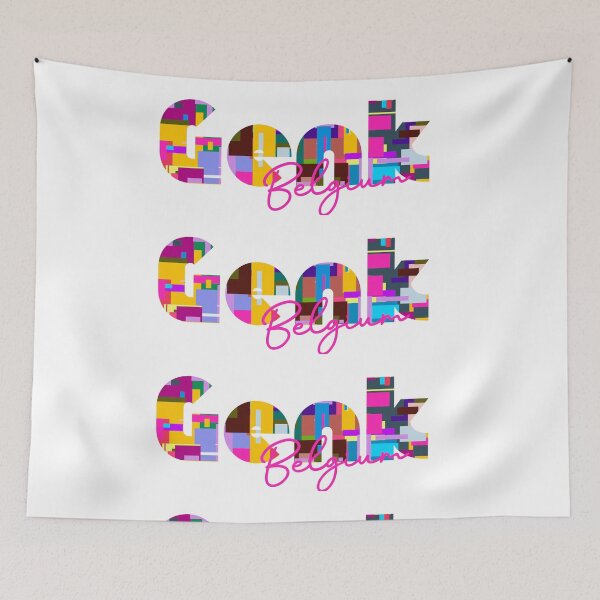 Item preview, Genk, Belgium, Vibrant Abstract City Typography Art designed and sold by Wanderful-roads.