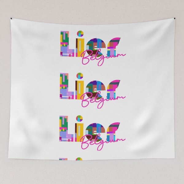 Item preview, Lier, Belgium, Vibrant Abstract City Typography Art designed and sold by Wanderful-roads.
