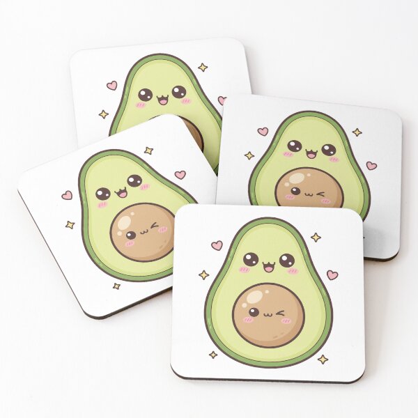Item preview, Kawaii Avocado with Pit | Cute Healthy Foodie Design designed and sold by DarkNight9.