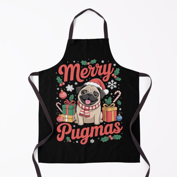Item preview, Merry Pugmas Xmas Santa Hat Pug Christmas  designed and sold by THagBlue.