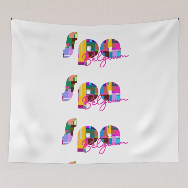 Item preview, Spa, Belgium, Vibrant Abstract City Typography Art designed and sold by Wanderful-roads.