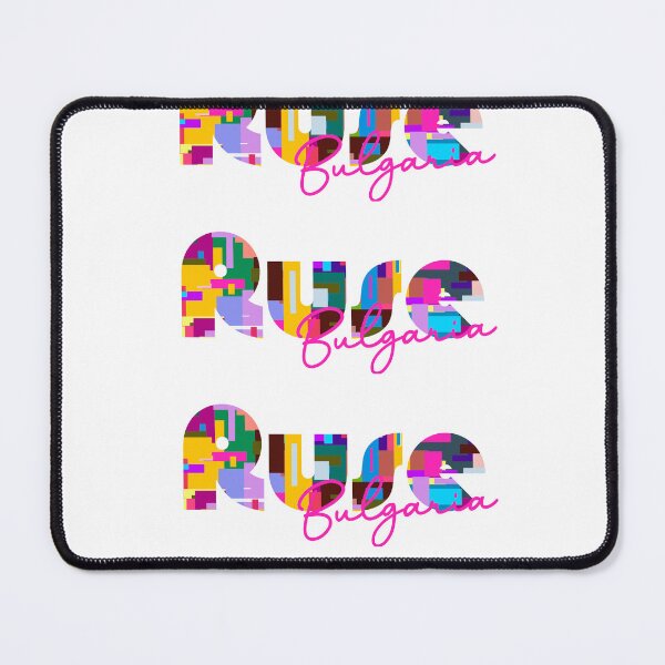Item preview, Ruse, Bulgaria, Vibrant Abstract City Typography Art designed and sold by Wanderful-roads.