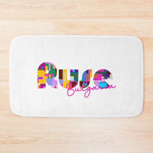 Item preview, Ruse, Bulgaria, Vibrant Abstract City Typography Art designed and sold by Wanderful-roads.