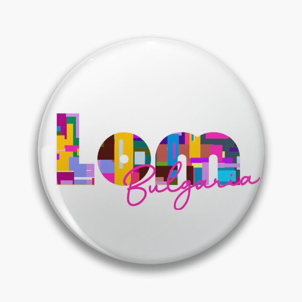 Item preview, Lom, Bulgaria, Vibrant Abstract City Typography Art designed and sold by Wanderful-roads.