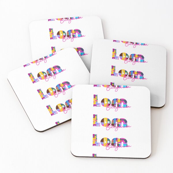 Item preview, Lom, Bulgaria, Vibrant Abstract City Typography Art designed and sold by Wanderful-roads.