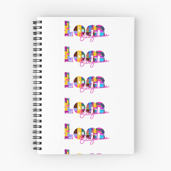 Item preview, Lom, Bulgaria, Vibrant Abstract City Typography Art designed and sold by Wanderful-roads.
