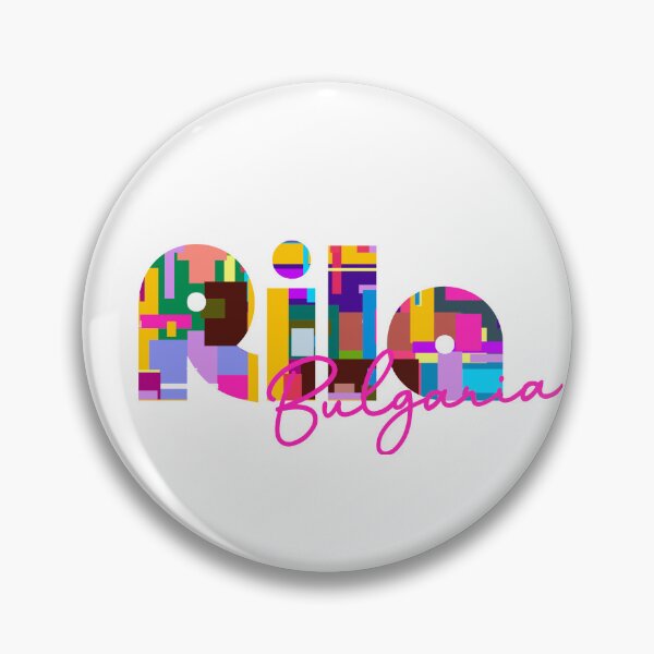 Item preview, Rila, Bulgaria, Vibrant Abstract City Typography Art designed and sold by Wanderful-roads.