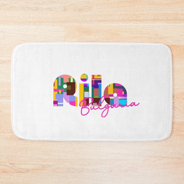 Item preview, Rila, Bulgaria, Vibrant Abstract City Typography Art designed and sold by Wanderful-roads.