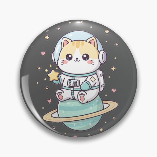Item preview, Kawaii Astronaut Cat in Space | Cute Chibi Kitten Space Design designed and sold by DarkNight9.