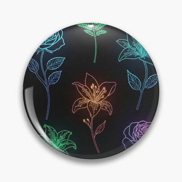 Item preview, Neon Glow Floral Pattern designed and sold by jumpercat.