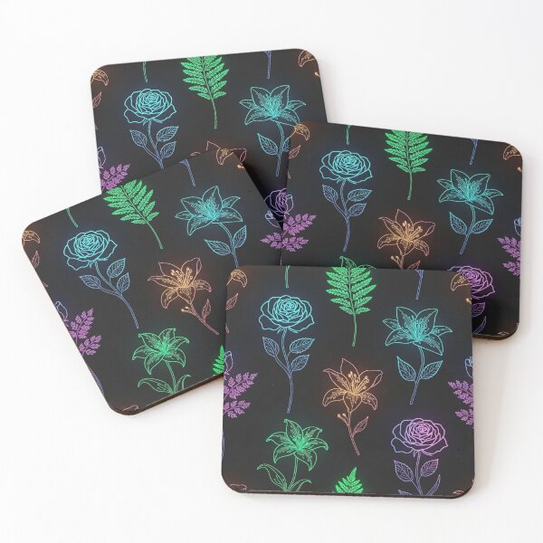 Item preview, Neon Glow Floral Pattern designed and sold by jumpercat.