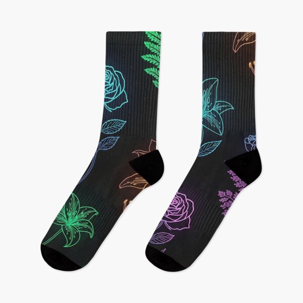 Item preview, Neon Glow Floral Pattern designed and sold by jumpercat.