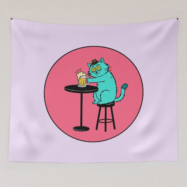 Item preview, Drunk Kitty designed and sold by ProjectilePixels.