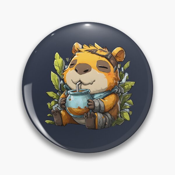 Item preview, Kawaii Capybara Drinking Yerba Mate – Cute Relaxed Mate Mood Design designed and sold by flamini.