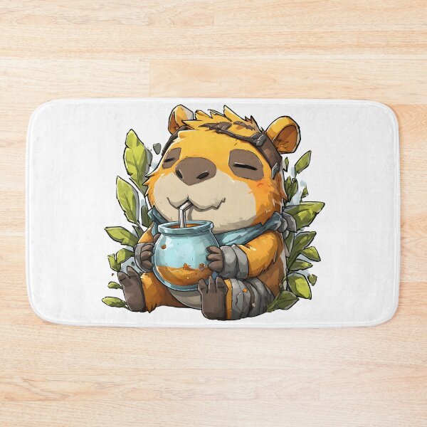 Item preview, Kawaii Capybara Drinking Yerba Mate – Cute Relaxed Mate Mood Design designed and sold by flamini.