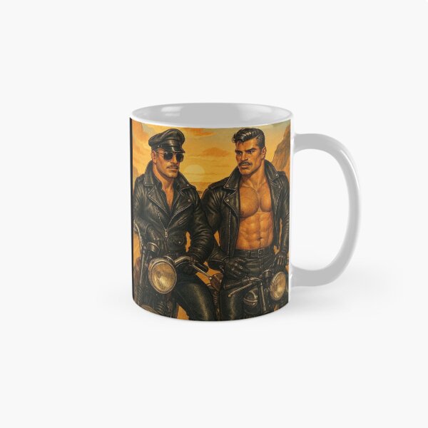 Item preview, 1940s Vintage Pointillism Leather Daddy Berlin Bikers Leather Bar Pride Tom of Finland Tribute Graphic Design designed and sold by ItsAKinkThing.