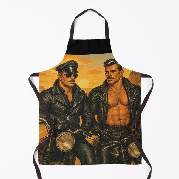 Item preview, 1940s Vintage Pointillism Leather Daddy Berlin Bikers Leather Bar Pride Tom of Finland Tribute Graphic Design designed and sold by ItsAKinkThing.
