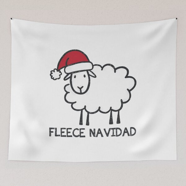 Item preview, Fleece Navidad Christmas Sheep Pun designed and sold by CleanDecor.