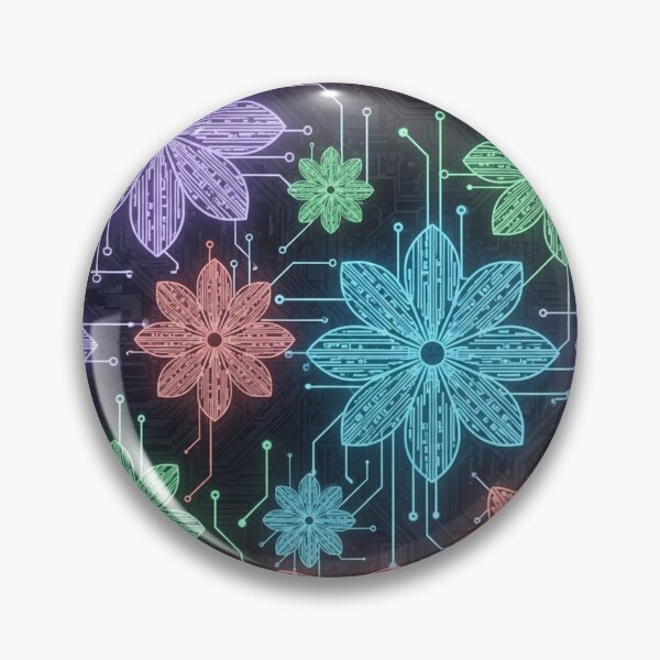 Item preview, Glowing Techno Flowers designed and sold by jumpercat.