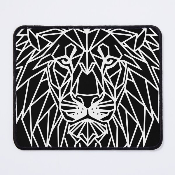 Item preview, Geometric Lion Head Line Art designed and sold by ProjectilePixels.