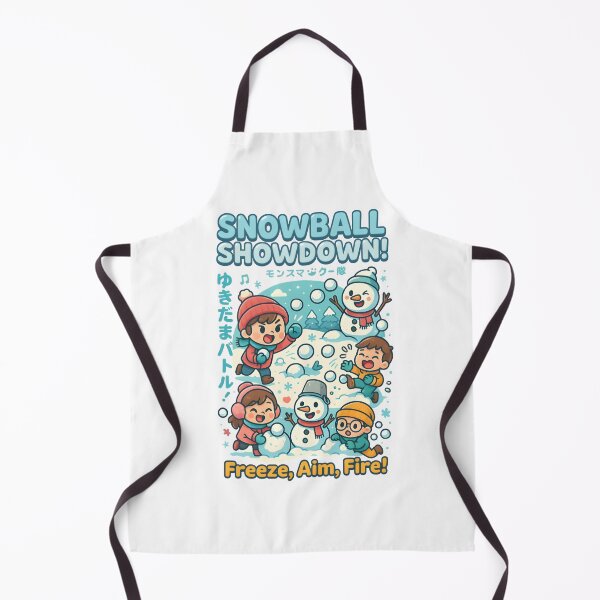 Item preview, Snowball Showdown – Cute Chibi Kids & Snowmen Winter Battle designed and sold by Snackwear Apparel.