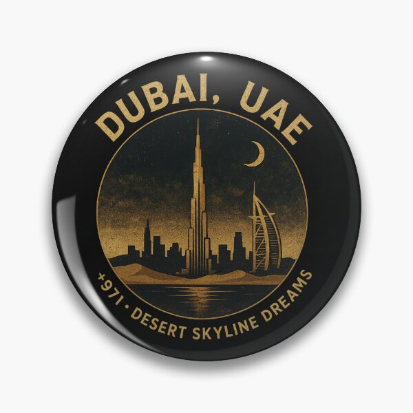 Item preview, Dubai, UAE – +971 Desert Skyline Dreams Retro Skyline designed and sold by Laughprints.