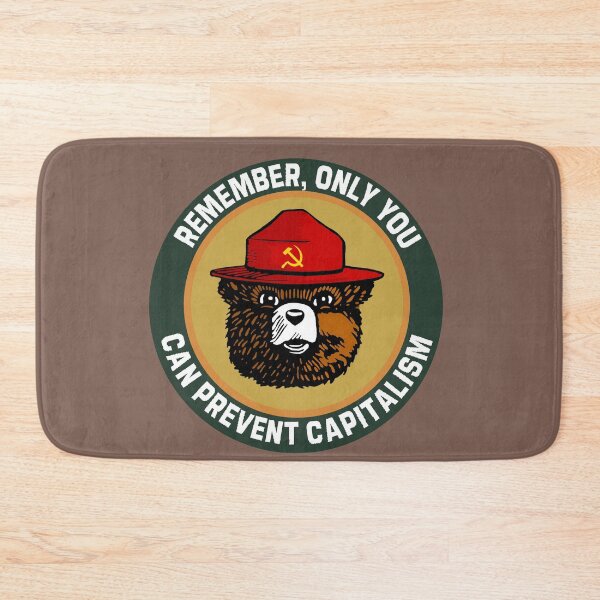Item preview, Eco-Socialist Smokey Bear Art | Capitalism is the Forest Fire Poster - Anti-Capitalist Environmentalism, Climate Justice Print & System Change Stickers designed and sold by RevolutionToday.