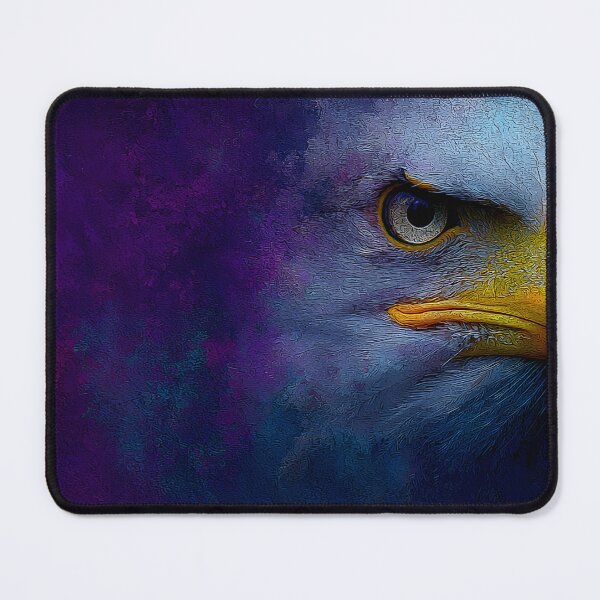 Item preview, Intense Eagle Close-Up with Vibrant Purple and Blue Colors designed and sold by daila70.