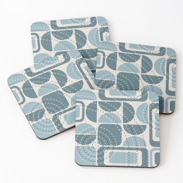 Item preview, Mid Century Modern Geometric Pattern Blue designed and sold by Vector&Repeat.