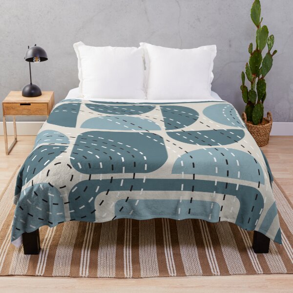 Item preview, Mid Century Modern Geometric Pattern Blue designed and sold by Vector&Repeat.