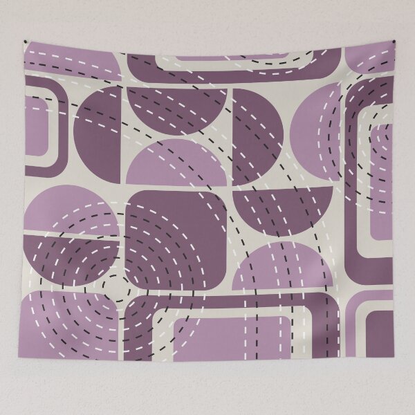 Item preview, Mid Century Modern Geometric Pattern Purple designed and sold by Vector&Repeat.