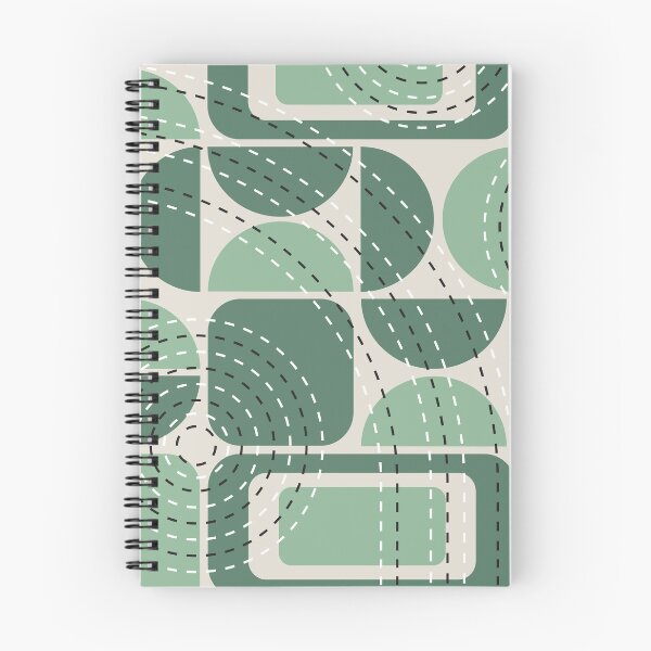 Aperçu de l'œuvre Motif géométrique vert style moderne du milieu du siècle créée et vendue par Vector&Repeat.