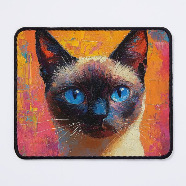 Item preview, Cerulean-Eyed Muse — Dynamic Siamese Painting designed and sold by CuongArtLab.