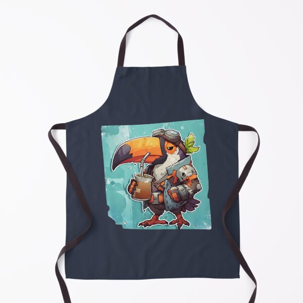 Item preview, Post-Apo Toucan Drinking Yerba Mate – Kawaii Rebel Bird Design designed and sold by flamini.
