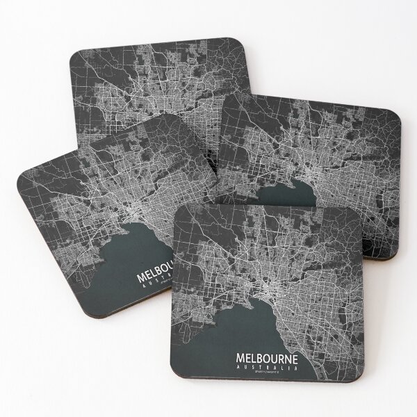 Item preview, Melbourne City Map of Victoria, Australia - Dark designed and sold by deMAP.