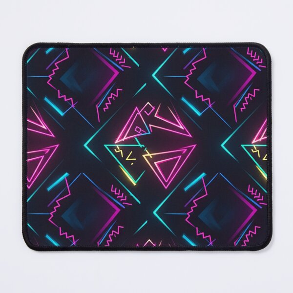 Item preview, Neon Synthwave Geometric Pattern designed and sold by jumpercat.