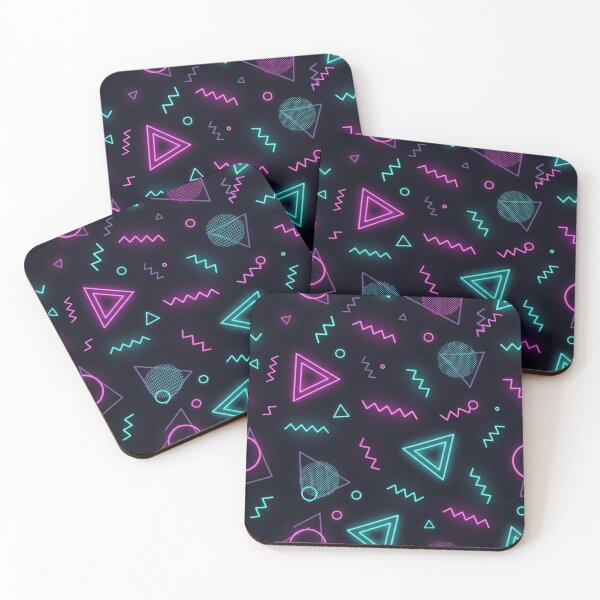 Item preview, Retrowave Neon Geometric Seamless designed and sold by jumpercat.