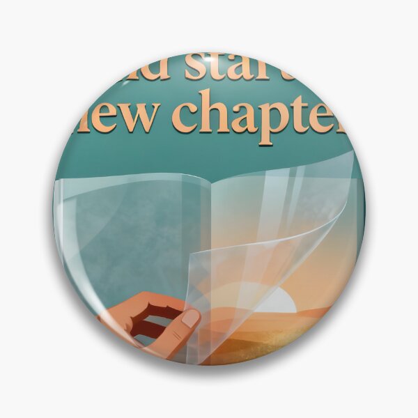 Item preview, Transition Quote Poster - Start a New Chapter Wall Art Print designed and sold by Cosmopolis.